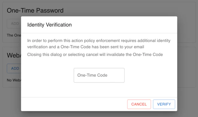 one-time password